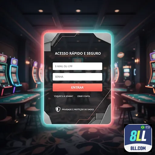 Interface do aplicativo 8ll.com para jogos de slot