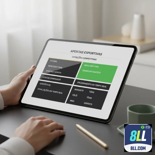 Interface de jogos online no celular com slots e live gaming